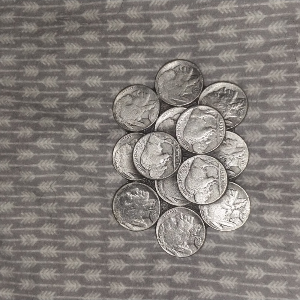 Solid silver real Buffalo nickel belt buckle